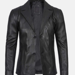 Men’s Black Leather Blazer – Sleek, Sophisticated & Timelessly Stylish